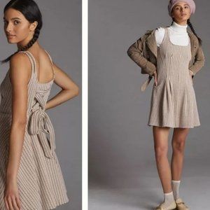 Stylish Beige Striped Dress